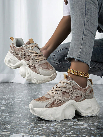 Introducing our Stylish Sporty Mesh Chunky Sneakers, the perfect addition to your summer vacation wardrobe. With a trendy design and breathable mesh material, these sneakers will keep your feet cool and comfortable while exploring new destinations. 