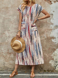 Effortlessly elegant style meets ultimate convenience with our Stylish Striped Casual Dress. Featuring a playful striped pattern and convenient pockets, this dress will keep you chic and organized. Say goodbye to boring outfits and hello to effortless style!