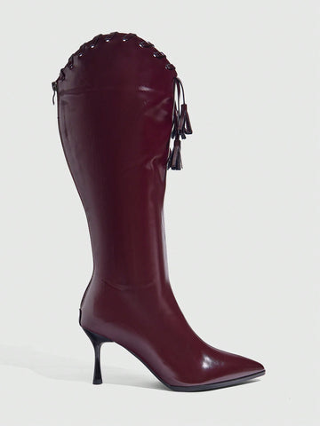 Step out in style with these chic thigh-high stiletto boots, perfect for turning heads at any autumn or winter party. Their sleek design elongates your legs while keeping you cozy, making them a must-have for your seasonal wardrobe. Pair them with your favorite dress or skirt for an effortlessly glamorous look that’s ready to dance the night away.