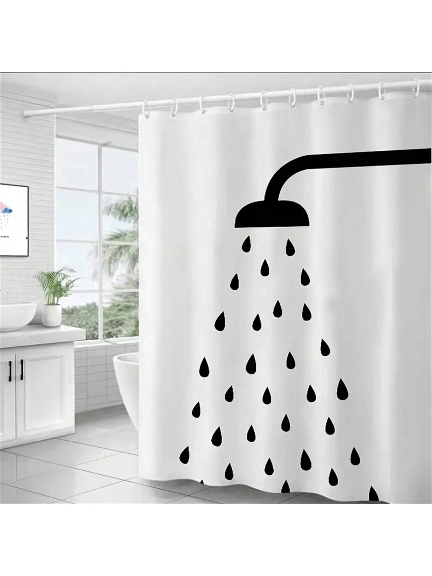 Upgrade your bathroom with our Stylish Waterproof Shower Curtain. With its elegant pattern, mildew resistance, and included hooks, this curtain is both fashionable and functional. Say goodbye to boring bathrooms and hello to style!