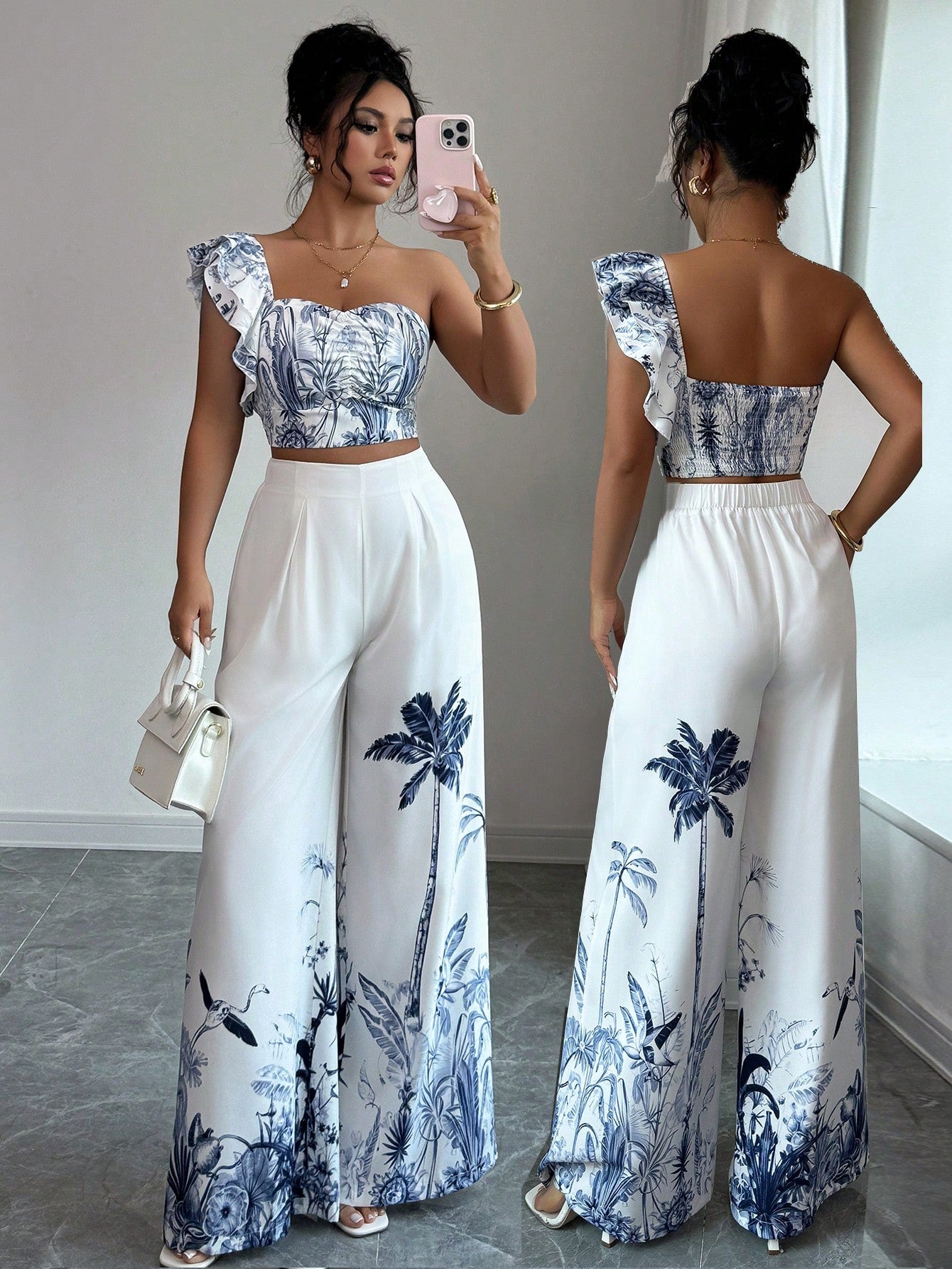 Effortlessly nail that casual-chic vibe with this fabulous 2-piece set! Pair the breezy floral print tank top with sleek wide-leg pants for a look that's equal parts comfort and style. Whether you're running errands or meeting friends for brunch, this versatile combo works hard so you don't have to. Mix, match, and make it your own—because great style should feel as good as it looks!