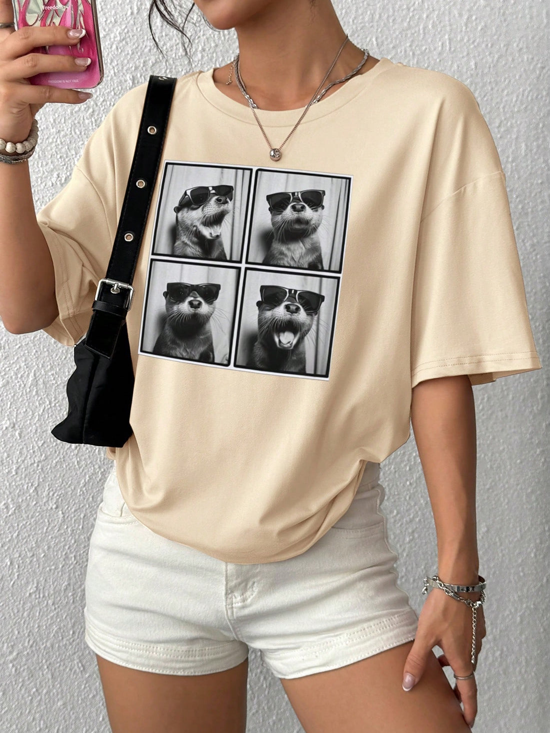 Unleash your wild side with our Stylish Women's Animal Print Short Sleeve T-Shirt! Keep cool and look fierce this summer with this perfect addition to your wardrobe. The playful animal print adds a touch of fun to any outfit.