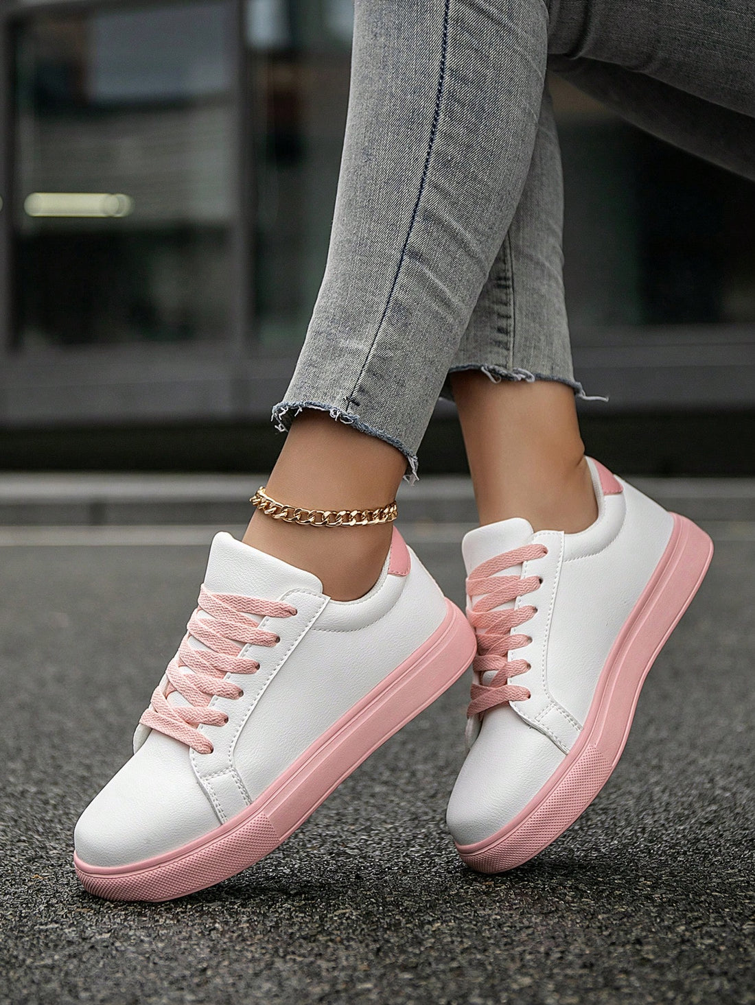 Step into style and comfort with our Stylish Women's Casual Contrast Color Sneakers! Perfect for all your outdoor adventures and daily wear, these sneakers offer both fashion and functionality. With their unique contrast color design, you'll be sure to stand out in style. So why not step up your shoe game and snag a pair today?!