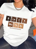 Add a splash of science to your casual look with this playful women's crew neck t-shirt. Featuring a quirky periodic table applique, it’s the perfect lightweight choice for spring and summer days. Comfortable and stylish, it’s sure to spark conversations and brighten your wardrobe with a fun, smart twist.