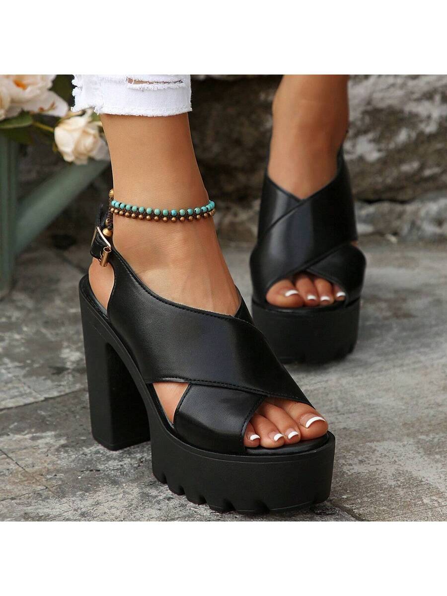 Step out in style with these playful women's chunky heel wedge sandals. Featuring a waterproof design and a hollow platform, they keep you comfy and dry all day long. The peep toe adds a flirty touch, perfect for sunny days and fun nights out. Elevate your look while enjoying easy wear and durability!