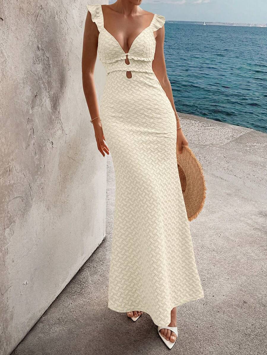 Turn heads effortlessly with this Stylish Women's Deep V-Neck Fishtail Cap Sleeve Dress. Its flattering deep V-neck and playful fishtail hem add a touch of drama, while cap sleeves keep it chic and comfortable. Solid colors make it easy to mix and match—perfect for anything from brunch dates to evening outings. Let your style do the talking!