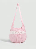 Be prepared for any occasion with the Sugar & Spice Foldable Shoulder Bag! This adorable bag features a charming bow design in a delicate blushing pink color. Made with high-quality materials, it can be easily folded and stored when not in use. Perfect for adding a touch of sweetness to your outfit.