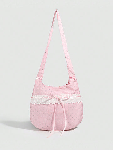 Be prepared for any occasion with the Sugar & Spice Foldable Shoulder Bag! This adorable bag features a charming bow design in a delicate blushing pink color. Made with high-quality materials, it can be easily folded and stored when not in use. Perfect for adding a touch of sweetness to your outfit.