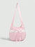 Sugar & Spice: Adorable Bow Decor Foldable Shoulder Bag in Blushing Pink