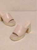 Step into summer with these playful platform chunky heel slip-on sandals designed for stylish comfort. Their bold, elevated sole adds a fun pop to any outfit while providing all-day support. Perfect for beach days or city strolls, these sandals make it easy to stay cool and look fabulous without sacrificing comfort. Ready, set, summer!