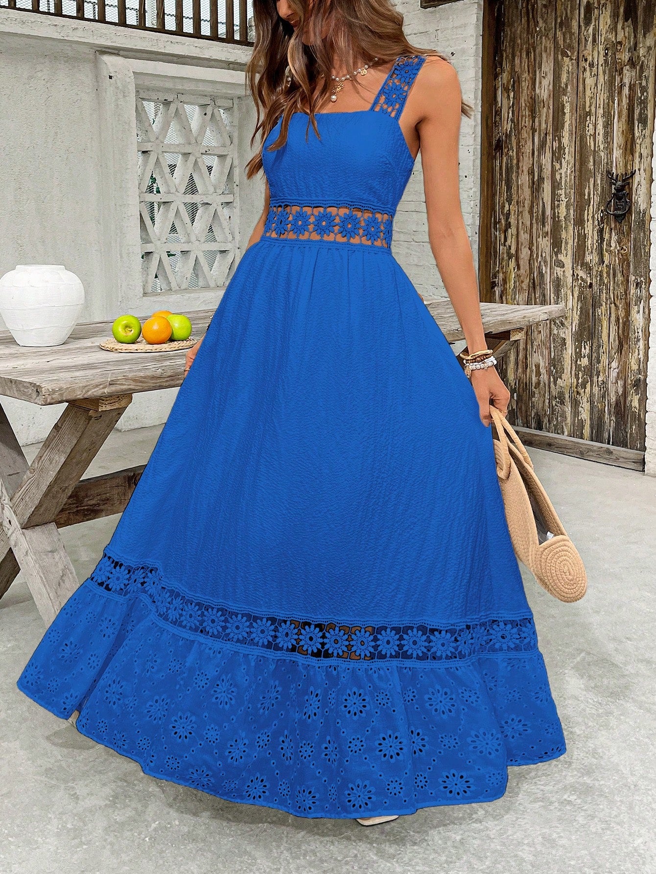 Twirl into summer with our lace-textured A-Pendle strap dress! This flirty number transitions effortlessly from beachside strolls to afternoon teas with a splash of elegance. The lightweight fabric keeps you cool while the playful silhouette ensures you're the sunshine of any casual holiday gathering. Dance, laugh, and make memories in this versatile summer essential!