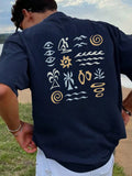 This Summer Eye Print Round Neck T-Shirt brings a casual style for men, featuring a unique summer eye print design. Made with quality materials, this shirt offers comfort and versatility for any occasion. Show off your fashion sense with this truly eye-catching shirt.