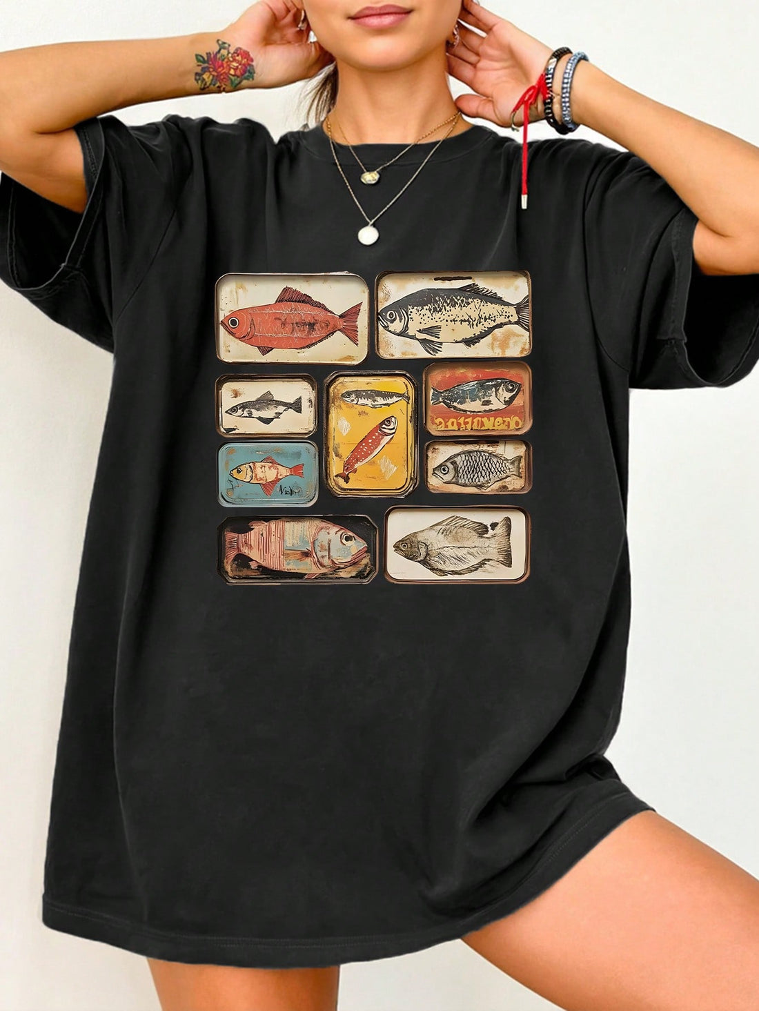 Stay cool and stylish with our Summer Fish Print Plus Size T-Shirt! This breezy top features a fun aquatic design that's perfect for sunny days. The comfortable round neck and short sleeves offer a flattering fit for all body types. Splash into summer with this playful, easy-to-wear essential that pairs perfectly with shorts, skirts, or your favorite jeans!
