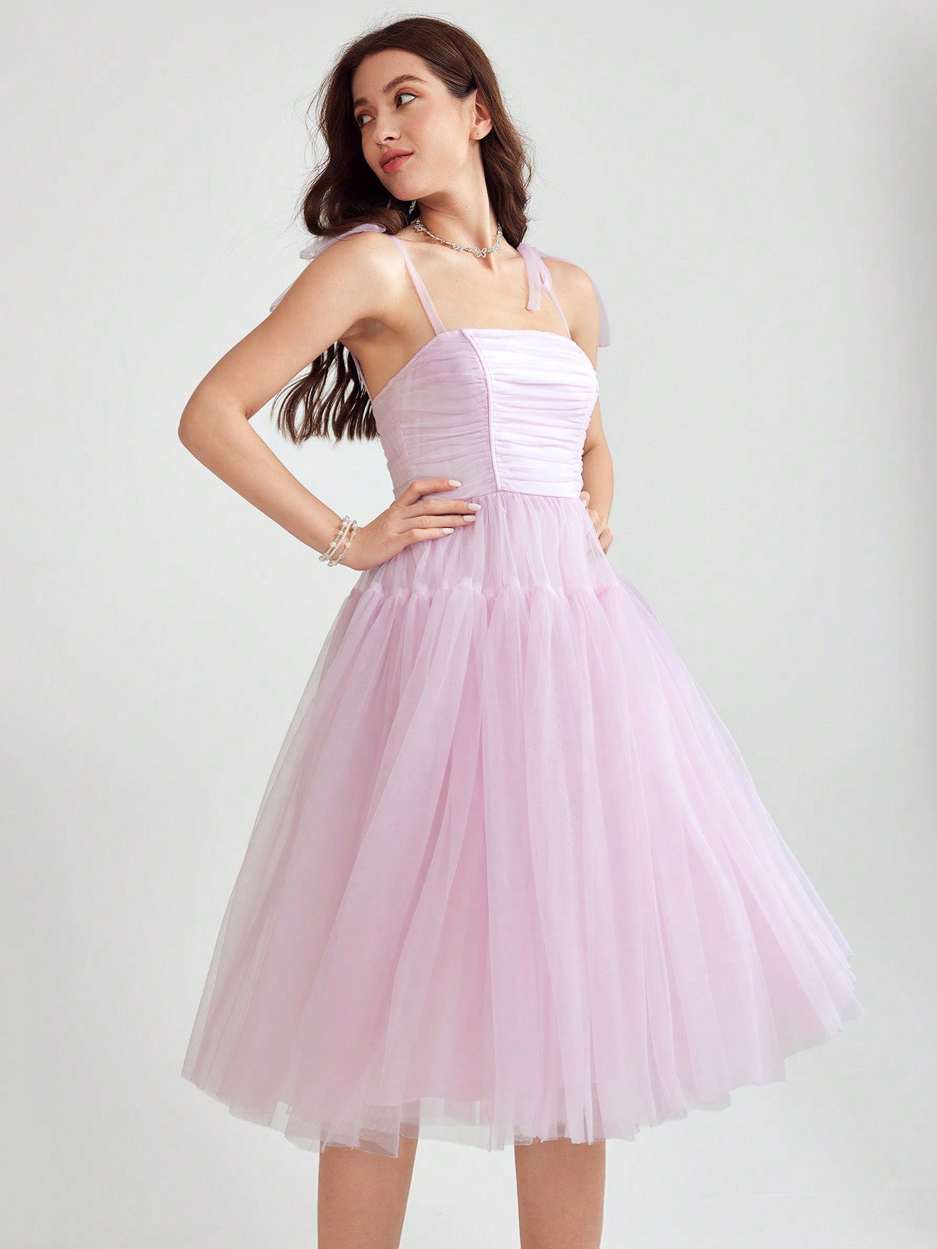 Be the belle of any ball with our Summer Princess Dress! Featuring a stunning spaghetti strap design in beautiful shades of purple and pink, this dress is perfect for graduation, parties, and prom. Feel elegant, stylish, and ready for any special occasion with this dress. (Treat yourself to this gorgeous dress now!)
