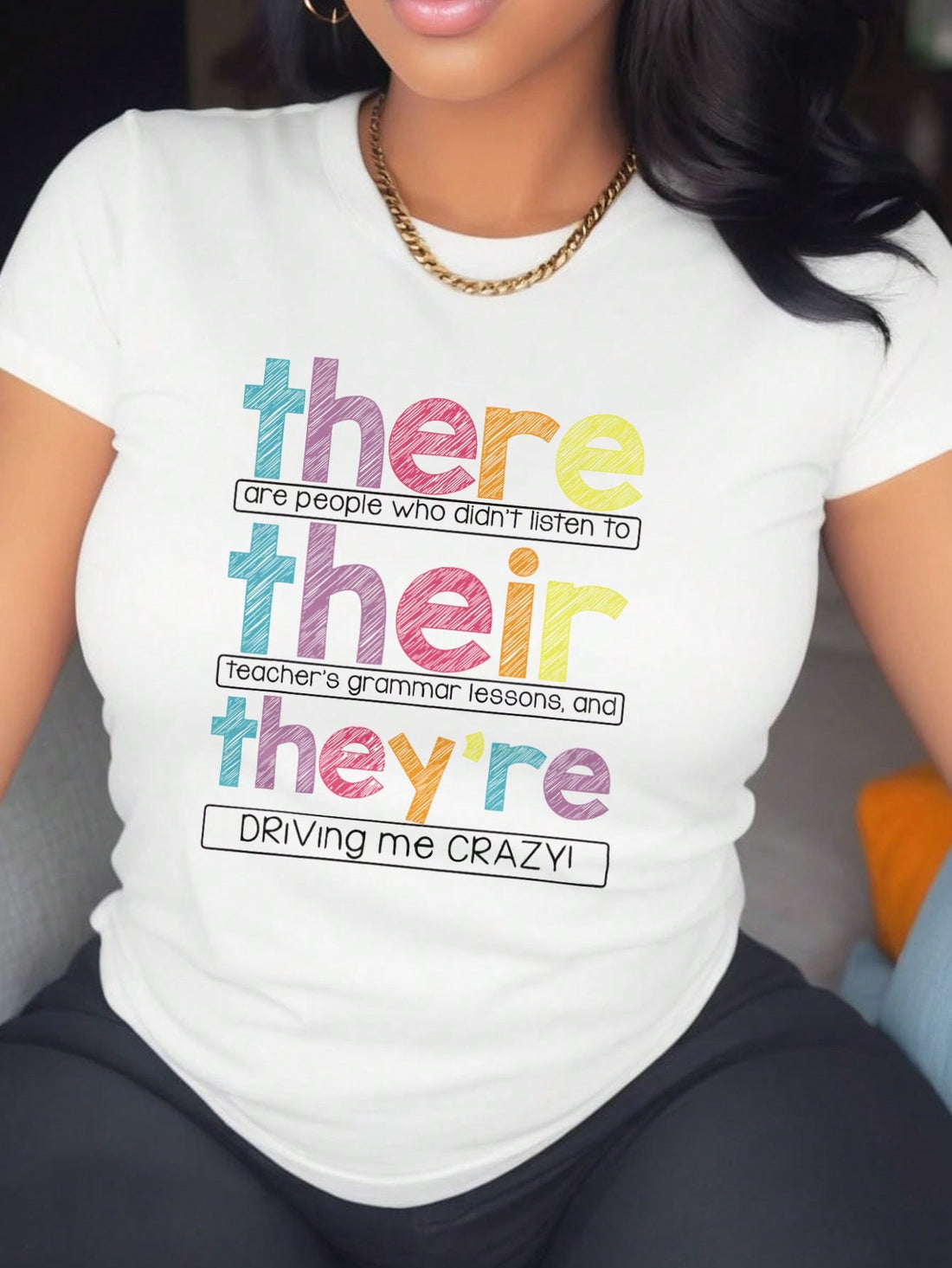 Upgrade your summer wardrobe with our Summer Vibes t-shirt. Made from high-quality materials, this round neck t-shirt features a colorful letter print that will add a fun and stylish touch to any outfit. Stay cool and comfortable while showing off your unique sense of fashion with this must-have piece.