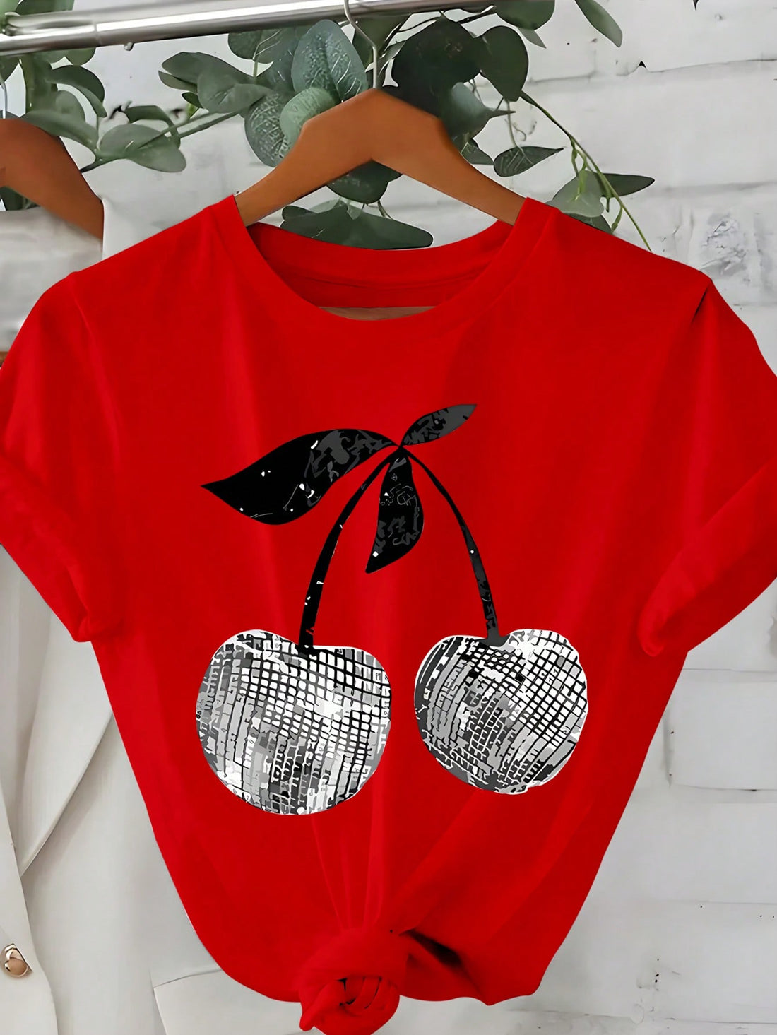 Get ready to beat the heat and add some fun to your wardrobe with our Summer Vibes: Women's Casual Cherry Print T-Shirt! This short sleeve t-shirt features a playful cherry print design that will make you stand out. Stay cool and stylish all summer long with this must-have piece.