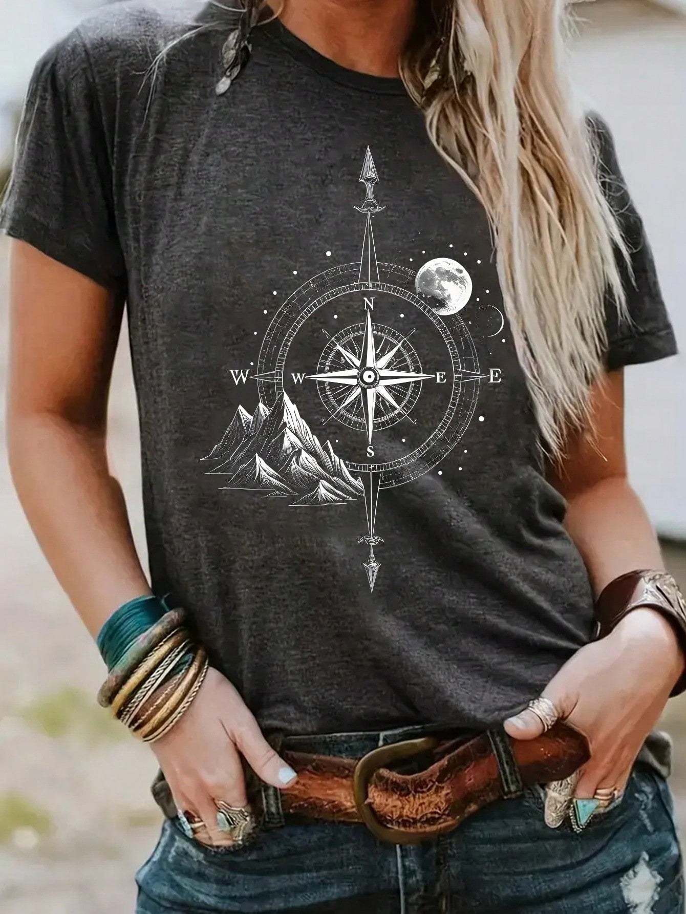 Get ready to embrace the summertime vibes with this playful and quirky Women's Graphic Short Sleeve T-Shirt. Designed to keep you cool and comfortable, this t-shirt features a unique graphic design that adds a touch of fun to any outfit. Perfect for your next summer adventure! (Only 28 words)