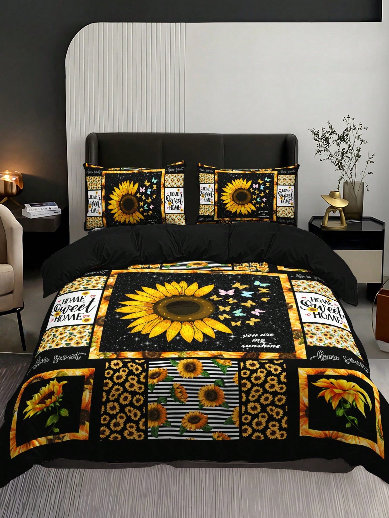 This luxurious 3-piece bedding set from Sunflower Serenity features a high-definition floral print and a rural style design. Made from high-quality materials, it provides comfort and style for a peaceful night's sleep. Add a touch of nature to your bedroom with Sunflower Serenity.