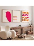 Add a touch of maximalist joy to your space with our Sunshine Love Quote Wall Art Set! These 3 vibrant pieces in pink and orange will brighten up any room. Spread love and sunshine with every glance. (Sunscreen not included.)