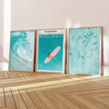 Bring the energy of the ocean into your home with this stunning 3-piece triptych wall art. Each canvas captures the dynamic beauty of rolling waves, perfect for creating a coastal focal point in any room. The coordinated design flows seamlessly across the three panels, adding depth and movement to your walls. Ideal for living rooms, bedrooms, or beach-inspired spaces, this set transforms your decor with vibrant ocean vibes and modern style.

