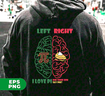Celebrate Pi Day with this fun digital file set featuring "Left For Pi" and "Right For Pie" designs. Perfect for math teachers or anyone who loves pie! These high-quality PNG sublimation files are a great addition to your collection. Happy Pi Day!