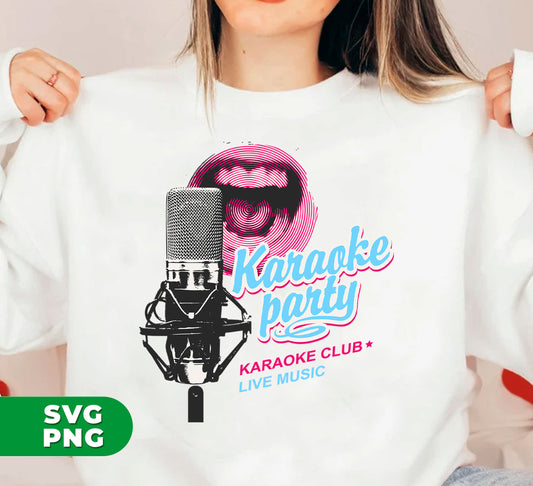 Become the star of any karaoke party with this versatile Karaoke Microphone. Enjoy singing along to digital files with ease and perfect your performance in a supportive Karaoke Club environment. With live music to enhance your experience, this microphone also comes with a Png Sublimation feature for customizable designs.