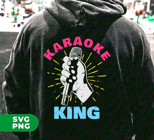 Unleash your inner rockstar with King Of Karaoke! With Karaoke King, you can access high-quality digital files for all your favorite songs, available for instant download. Love music? Love to sing? Look no further. Our Png Sublimation feature ensures clear and crisp visuals for the ultimate karaoke experience.