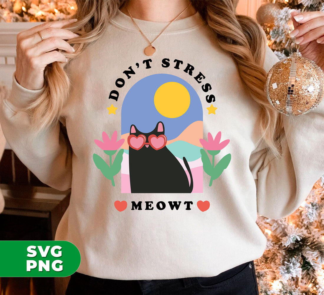 Introducing the perfect digital files for cat lovers! Don't Stress, Meowt with our Love Black Cat and Love Black Meow designs. These Png Sublimation files are ideal for crafting and decorating, adding a touch of feline charm to your creative endeavors. Download now for a stress-free cat-inspired experience.