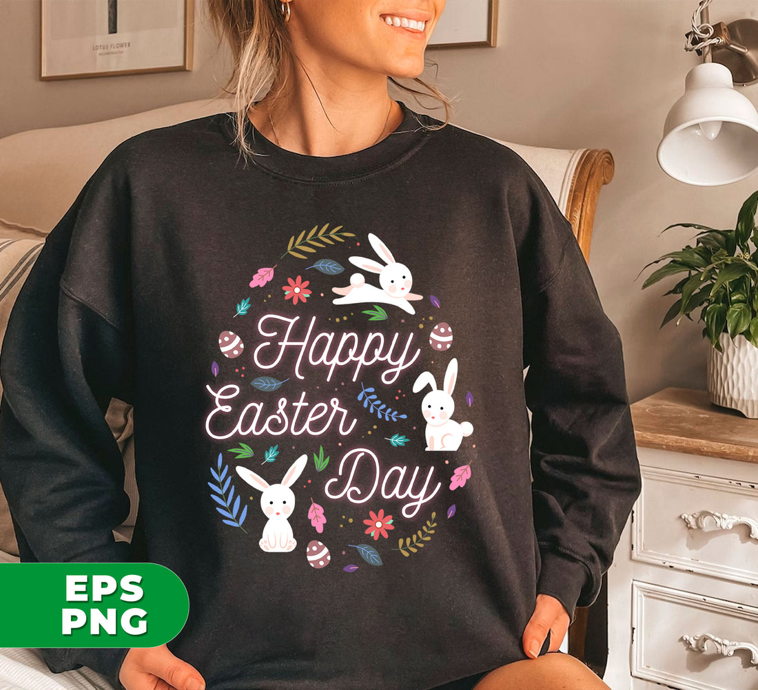 Celebrate Easter with these digital files featuring cute Easter elements like Easter eggs and a cute bunny. Perfect for all your holiday projects and designs, these PNG files are sure to bring a smile to anyone's face. Spread the holiday cheer with these adorable designs!