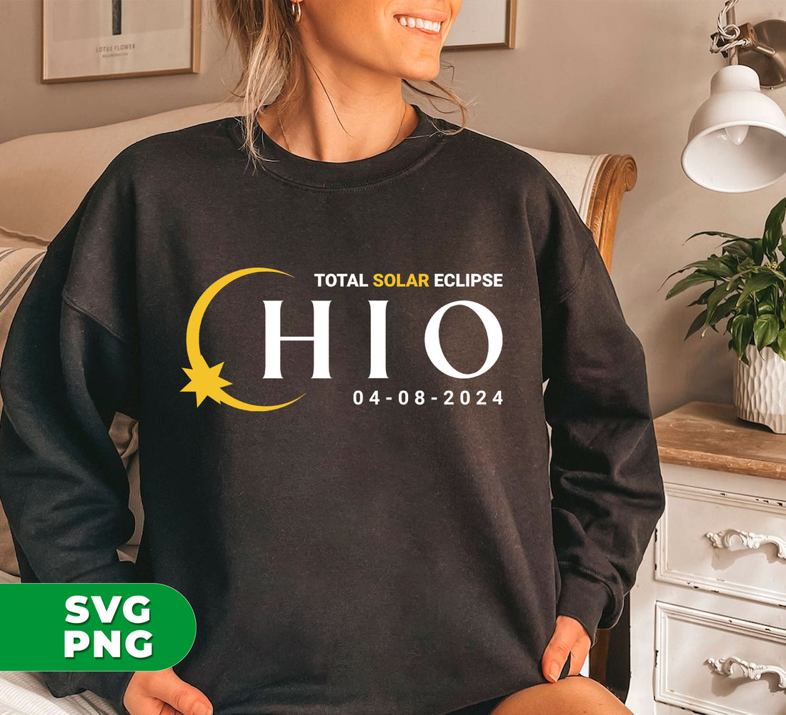 Witness the rare and breathtaking Total Solar Eclipse on April 8 in Ohio with our high-quality digital files! Get a unique view of the Eclipse Ohio, captured seamlessly in Png sublimation format. Don't miss out on this once-in-a-lifetime event.
