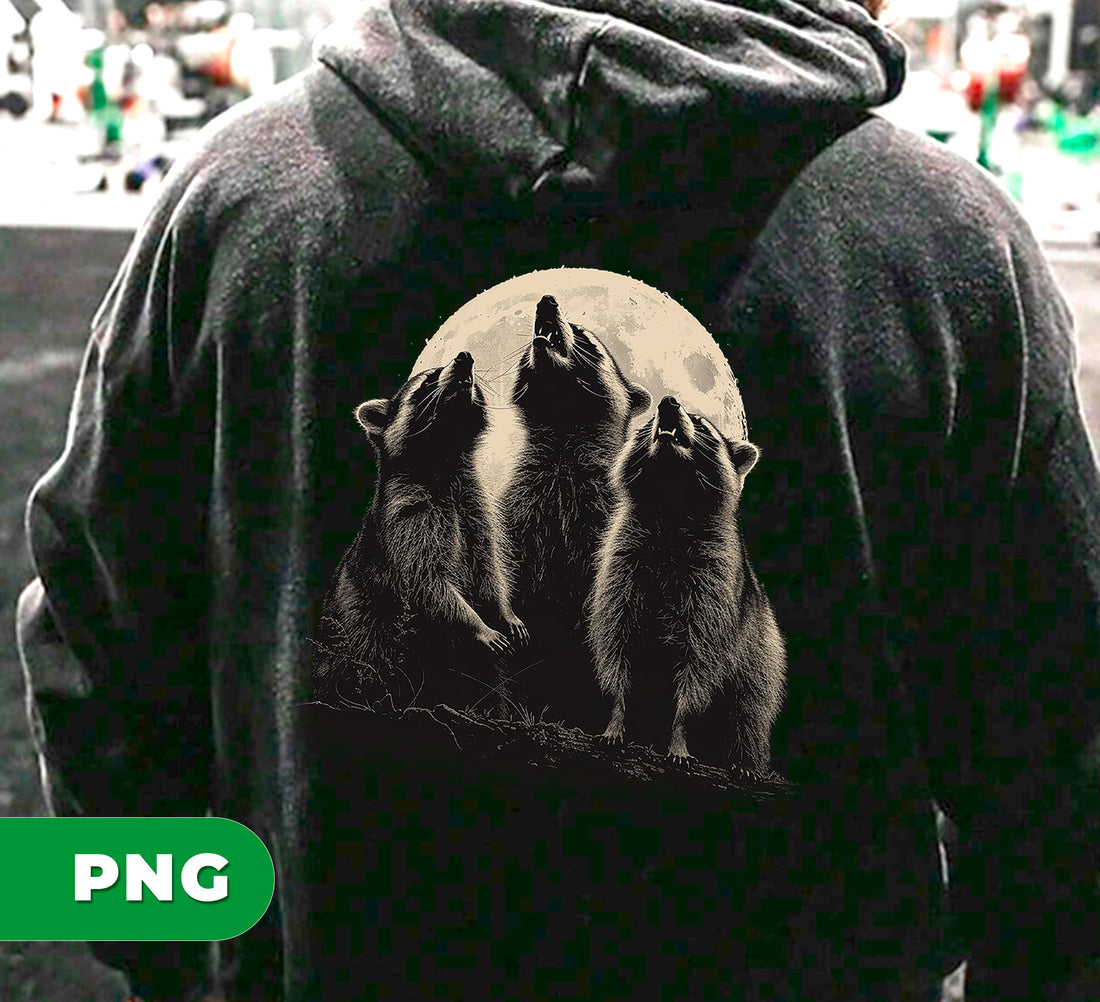 Introducing our Funny Raccoon digital files, perfect for all your cottagecore and mental health needs. This set includes a charming Raccoon With Moon design, available in PNG for easy sublimation. Add some humor and whimsy to your crafting projects with this unique and versatile design.