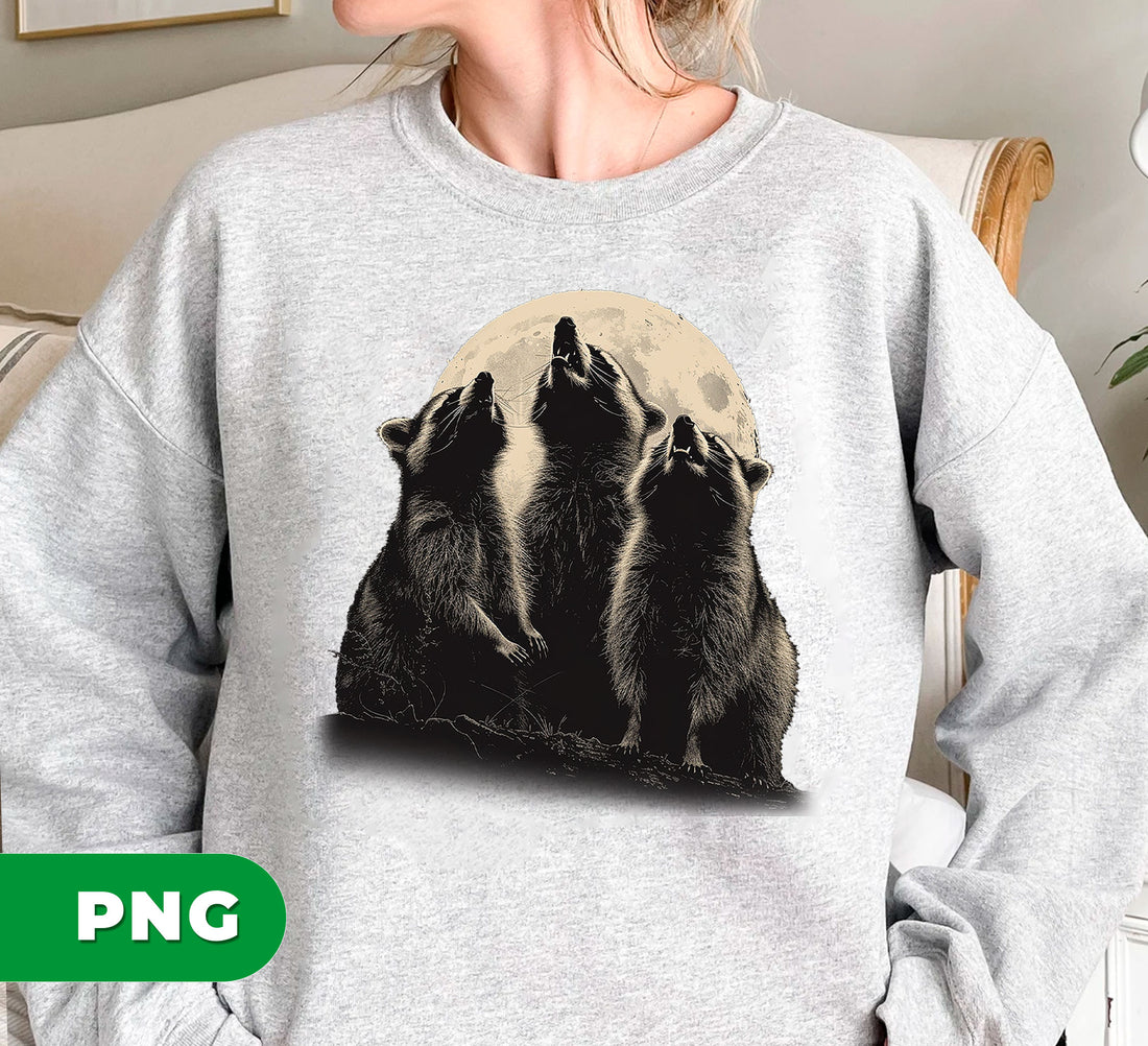 Introducing our Funny Raccoon digital files, perfect for all your cottagecore and mental health needs. This set includes a charming Raccoon With Moon design, available in PNG for easy sublimation. Add some humor and whimsy to your crafting projects with this unique and versatile design.