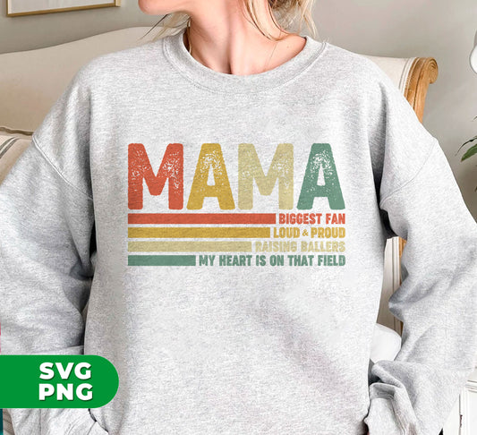Celebrate Mother's Day with our Mama Fan digital gift! Perfect for the sport mom raising a baller, this Png sublimation file showcases her dedication and love. Show your appreciation with this unique and meaningful gift.