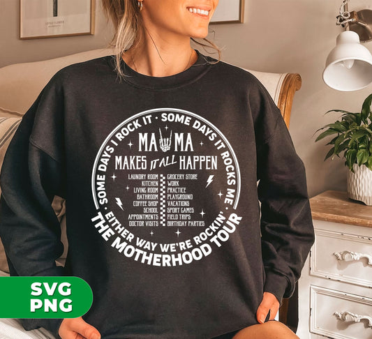 Rock your motherhood journey with The Motherhood Tour! Whether you're nailing it or it's nailing you, our digital files in PNG sublimation will keep you rocking. Perfect for capturing and celebrating the highs and lows of parenting. No matter what, we've got you covered.