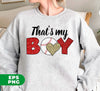 That's My Boy, Leopard In Heart, Red Glitter, Love Baseball, Digital Files, Png Sublimation