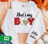 Show your love for baseball with our "That's My Boy" design featuring a red glitter heart and leopard print lettering. Perfect for digital files and png sublimation, this design will add a unique touch to any project. Get yours today!