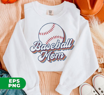 Baseball Mom, Love Baseball, Mother's Day Gift, Retro Baseball, Digital Files, Png Sublimation