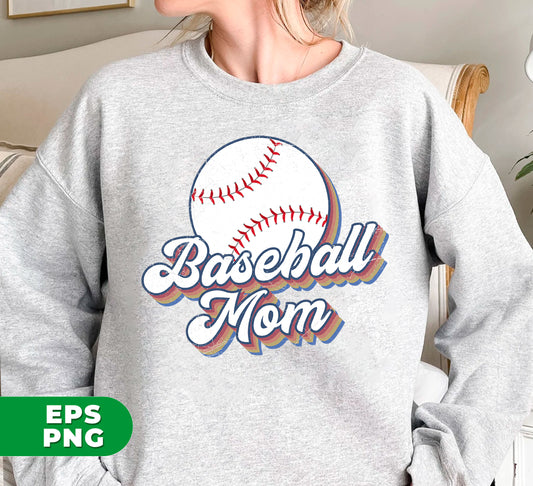 Celebrate Mother's Day with our Baseball Mom Retro Baseball design. Show your love for baseball with this unique gift featuring the digital files for easy use. Perfect for sublimation prints and available in PNG format. A must-have for any baseball-loving mother.
