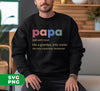 Papa Meaning, Love Papa, Father's Day Gift, Retro Daddy, Digital Files, Png Sublimation