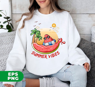 Summer Vibes, Summer Gift, Love Summer, Watermelon Summer, Digital Files, Png Sublimation