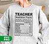 Teacher Nutrition Facts, Teacher Gift, Gift For Teacher, Digital Files, Png Sublimation