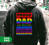 Proud Dad Of A Smartass Lesbian Daughter, LGBT Gift, Digital Files, Png Sublimation