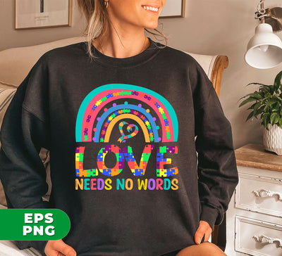 Love Needs No Words, Puzzle Of Love, Pride Month, Digital Files, Png Sublimation