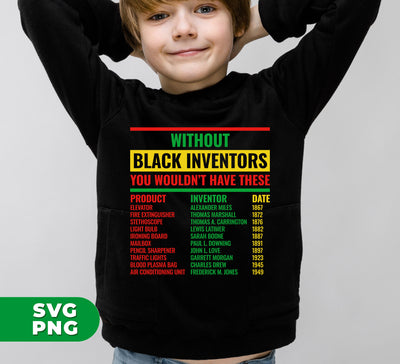 Without Black Inventors, You Wouldn't Have These, Juneteenth Gift, Digital Files, Png Sublimation