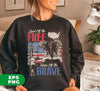 Land Of The Free, Home Of The Brave, Digital Files, Png Sublimation