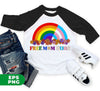 Free Mom Hugs, Groovy Flower, Pride Rainbow, LGBT Gift, LGBTQ+, Pride Month, Digital Files, Png Sublimation