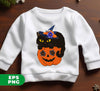 Black Cat On Pumpkin, Happy Halloween, Black Cat Halloween, Digital Files, Png Sublimation