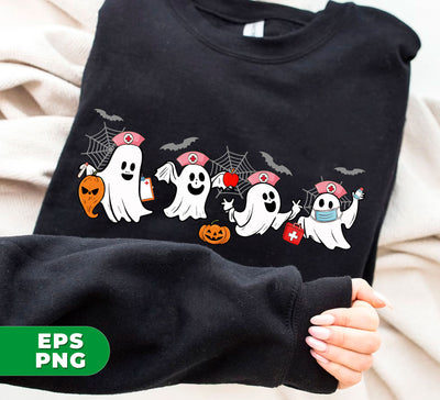 Halloween Nurse, Ghost Nurse, Happy Halloween, Ghost Nurse Halloween, Cute Ghost, Digital Files, Png Sublimation