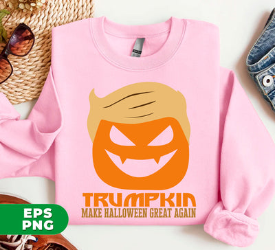 Republican Halloween, Pumpkin Trumpkin, Make Halloween Great Again, Funny Republican, Political Halloween, Digital Files, Png Sublimation