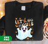 Happy Halloween, Let's Go Ghouls, Retro Fall Halloween, Halloween Gift, Cute Ghost, Vintage Boo, Digital Files, Png Sublimation